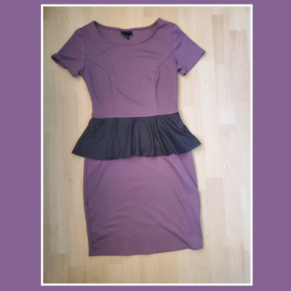 Mossimo Purple Mini Dress W/ Ruffle - Picture 2 of 4
